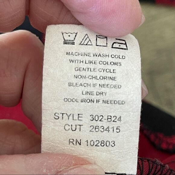 Briggs New York Red and Black Paisley Print Jacket/Shirt - Size Medium‎ - Picture 5 of 10